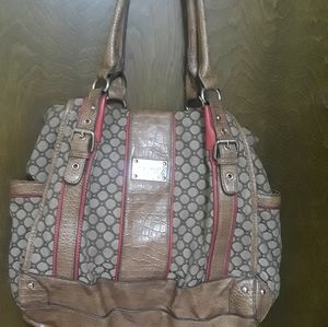 Nine West print satchel